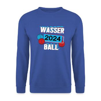 Wasserball 2024 Wasserballer Wasserballspieler - Unisex Pullover - Royalblau - Vorne - Alina (178cm) & Michal (187cm)