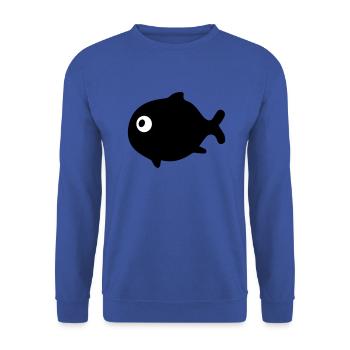 fish - Unisex Sweatshirt - royal blue - Front - Alina (178cm) & Michal (187cm)