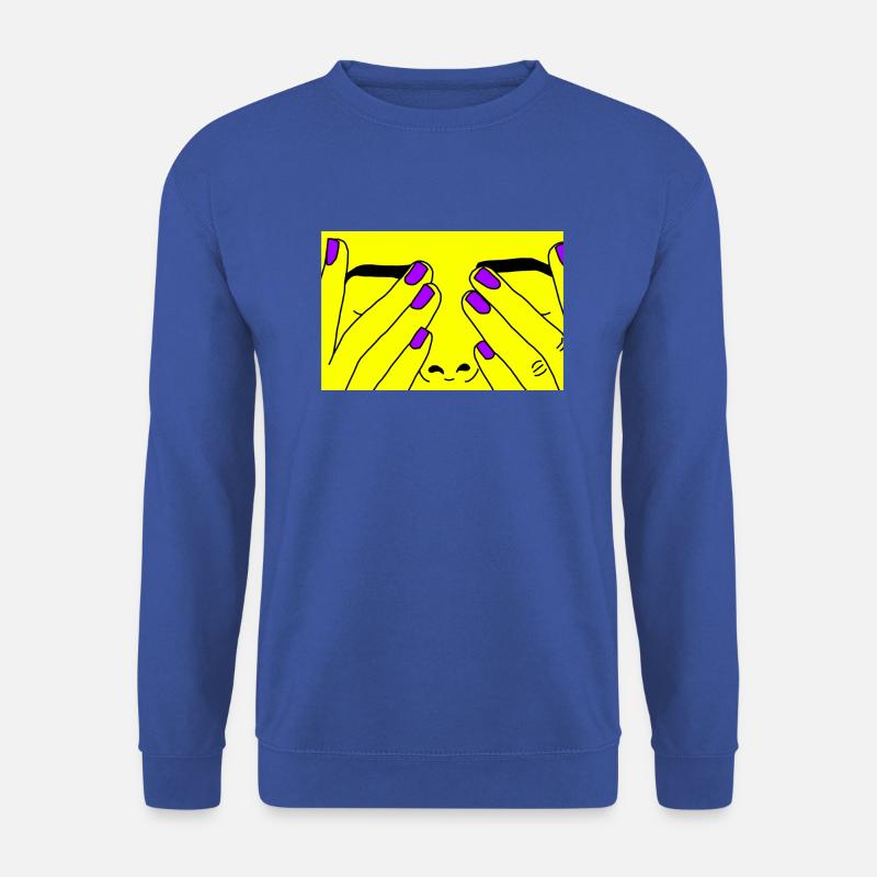 Face yellow - Unisex Pullover - Royalblau