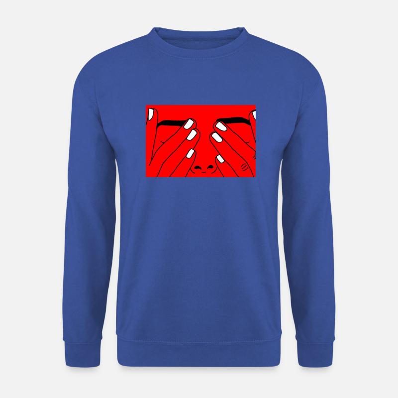 Face red white - Unisex Pullover - Royalblau