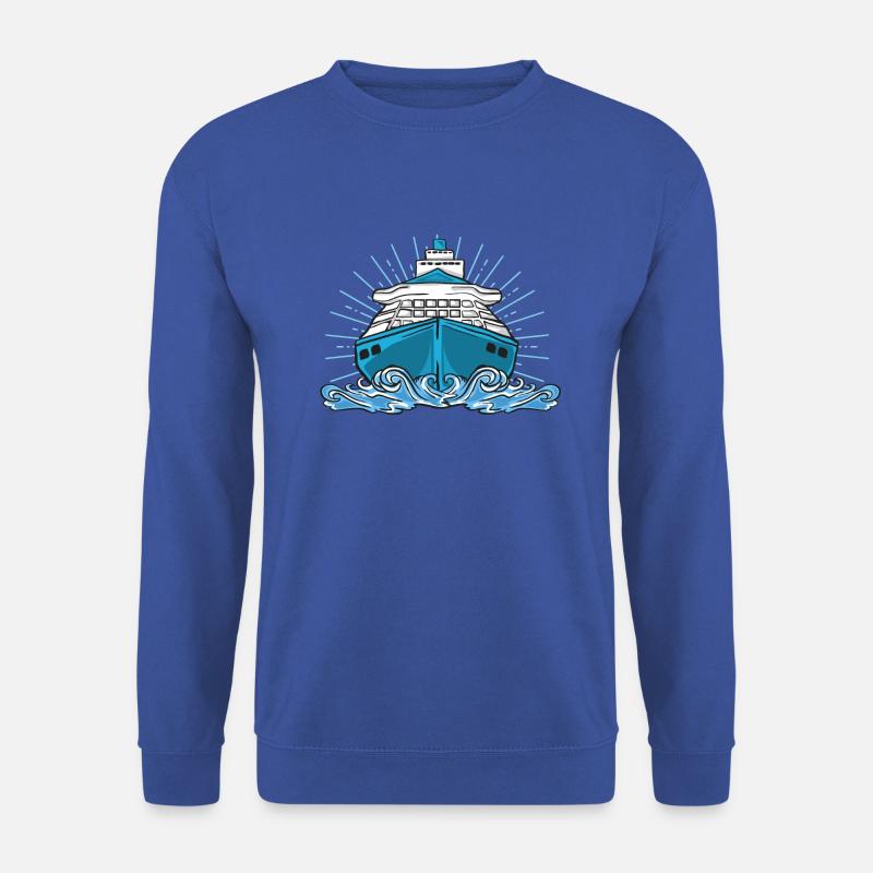 Schiff Kreuzfahrt See Meer Kreuzfahrtschiff Boot - Unisex Pullover - Royalblau