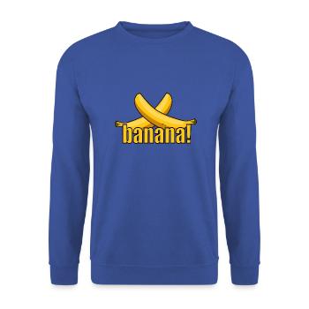 banana! - Unisex Sweatshirt - royal blue - Front - Alina (178cm) & Michal (187cm)