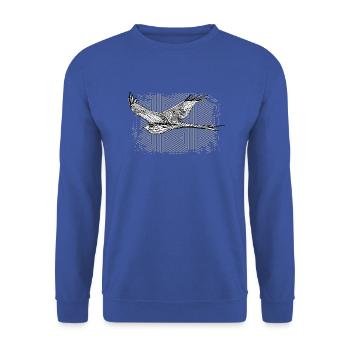 Bird - Unisex Sweatshirt - royal blue - Front - Alina (178cm) & Michal (187cm)