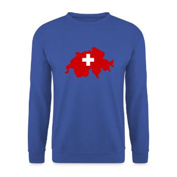 Schweiz - Unisex Pullover - Royalblau - Vorne - Alina (178cm) & Michal (187cm)