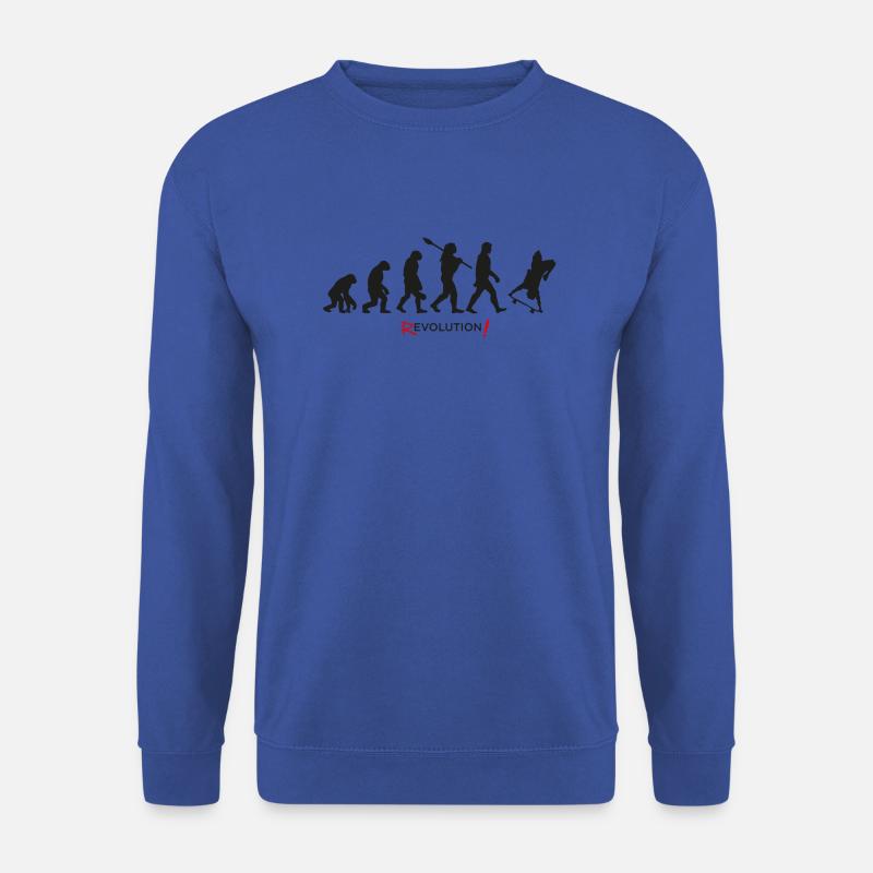Evolution Revolution skate board Patin - Unisex Pullover - Royalblau