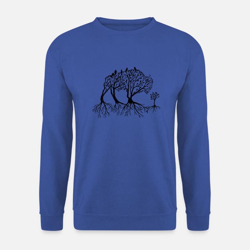 Forest bison in black - Unisex Sweatshirt - royal blue