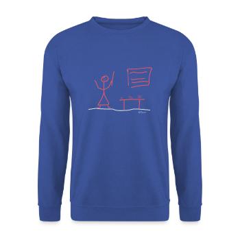 Teacher Strichfrau Work Profession Education - Unisex Sweatshirt - royal blue - Front - Alina (178cm) & Michal (187cm)