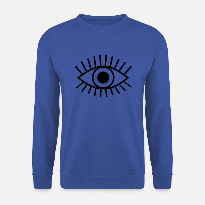 Wimpern Auge Blick Strich Zeichnung - Unisex Pullover - Royalblau