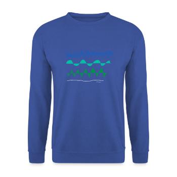 Dessin abstrait Rapide et lent - Sweat-shirt Unisexe - bleu royal - Devant - Alina (178cm) & Michal (187cm)