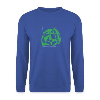 Abstract design Nudeln mit basilikum und Salbei - Unisex Pullover - Royalblau - Vorne - Alina (178cm) & Michal (187cm)