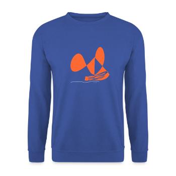Dessin abstrait de la tomate en fleurs - Sweat-shirt Unisexe - bleu royal - Devant - Alina (178cm) & Michal (187cm)