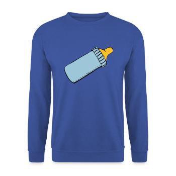 biberon - Sweat-shirt Unisexe - bleu royal - Devant - Alina (178cm) & Michal (187cm)