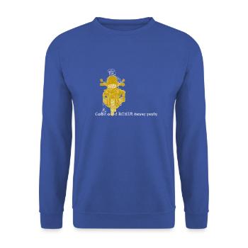 Boxer - travel enduro motorcycle with driver - Unisex Sweatshirt - royal blue - Front - Alina (178cm) & Michal (187cm)