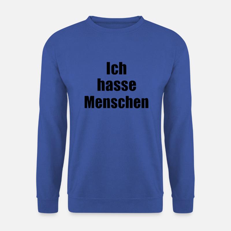 Ich hasse Menschen Statement vegan Tierschutz - Unisex Pullover - Royalblau