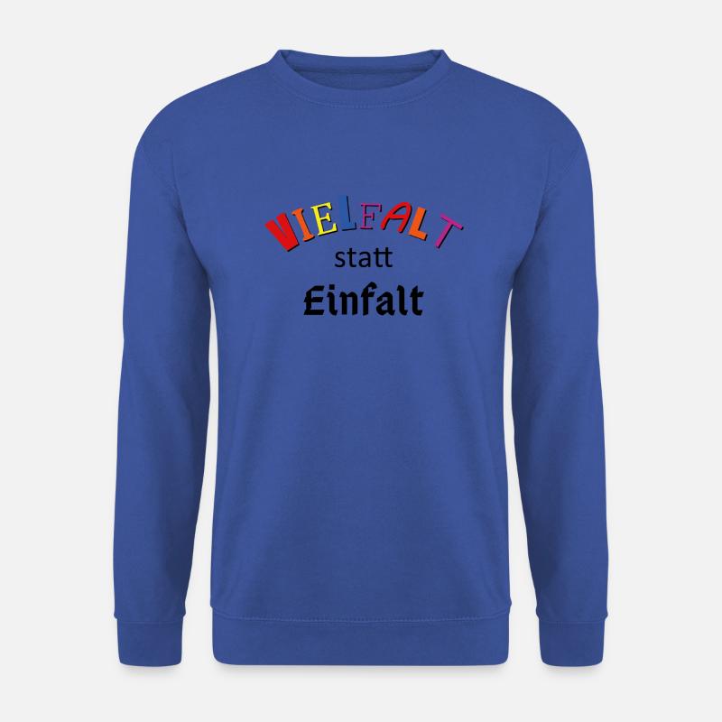 Vielfalt statt Einfalt - Unisex Pullover - Royalblau