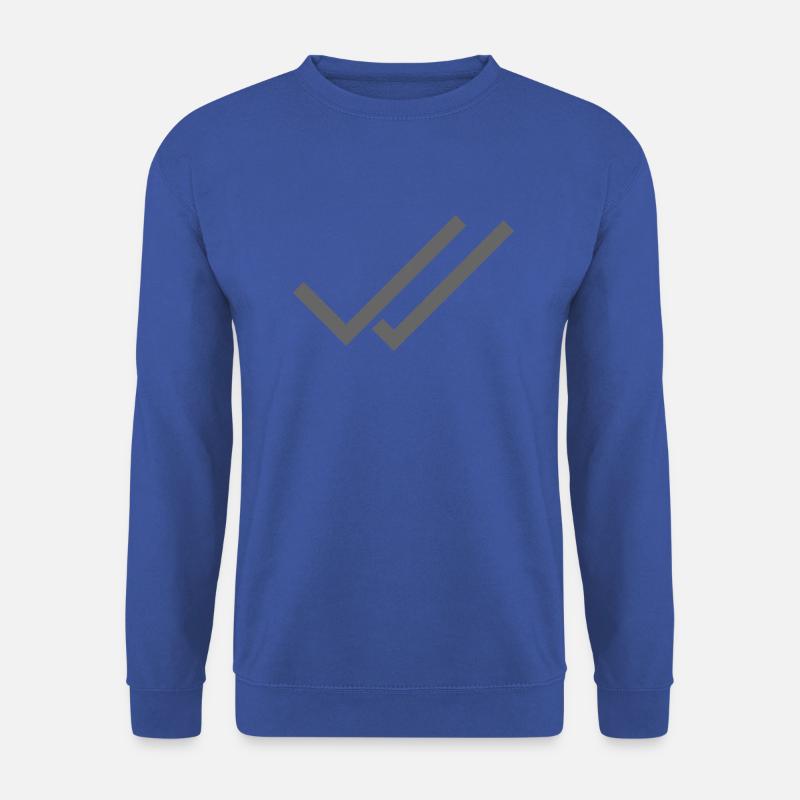 Whats App Haken Grau Doppelt - Unisex Pullover - Royalblau