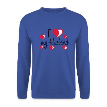 i love my worlds greatest best husband husband t - Unisex Sweatshirt - royal blue - Front - Alina (178cm) & Michal (187cm)