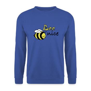 bee nice - Unisex Sweatshirt - royal blue - Front - Alina (178cm) & Michal (187cm)