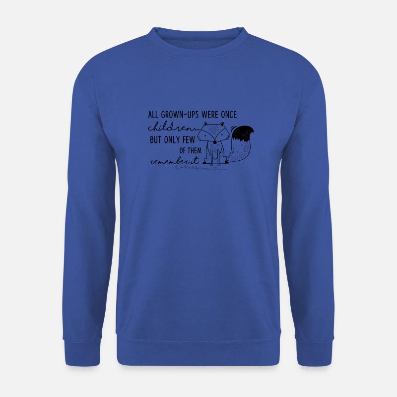 Kleiner Prinz - Zitiere alle Kleider ups schwarz - Unisex Pullover - Royalblau