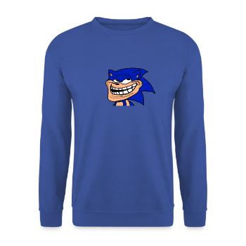 MEME Zeug - Unisex Pullover - Royalblau - Vorne - Alina (178cm) & Michal (187cm)