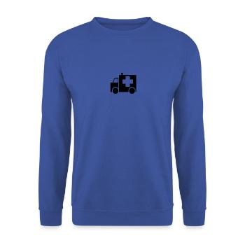 Krankenwagen - Unisex Pullover - Royalblau - Vorne - Alina (178cm) & Michal (187cm)