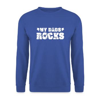 Father Daddy Rock Father's Day Gift Festival Concert - Unisex Sweatshirt - royal blue - Front - Alina (178cm) & Michal (187cm)