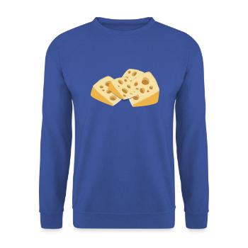 fromage suisse - Sweat-shirt Unisexe - bleu royal - Devant - Alina (178cm) & Michal (187cm)