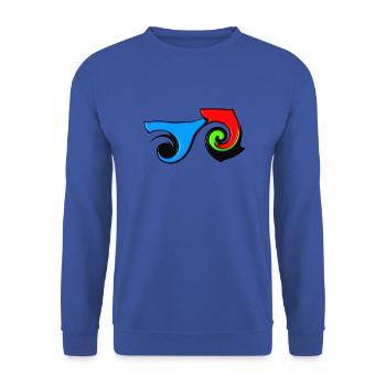 6235236 - Unisex Pullover - Royalblau - Vorne - Alina (178cm) & Michal (187cm)