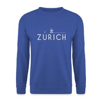 Zürich (Zurich) Schweiz Switzerland - Unisex Pullover - Royalblau - Vorne - Alina (178cm) & Michal (187cm)
