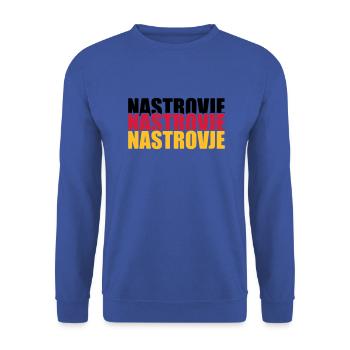 Nastrovje Deutschland Germany Fan Shirt - Unisex Pullover - Royalblau - Vorne - Alina (178cm) & Michal (187cm)