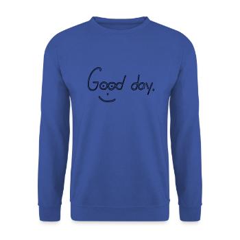 Bonne journée avec smiley - Sweat-shirt Unisexe - bleu royal - Devant - Alina (178cm) & Michal (187cm)