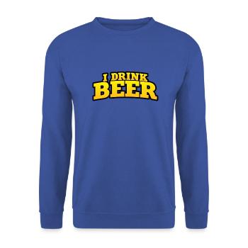 Paar - Unisex Pullover - Royalblau - Vorne - Alina (178cm) & Michal (187cm)