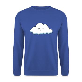 Nuage dormant - Sweat-shirt Unisexe - bleu royal - Devant - Alina (178cm) & Michal (187cm)