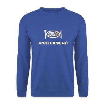 Fisch Kartoffeln - Angler Anglermenü - Unisex Pullover - Royalblau - Vorne - Alina (178cm) & Michal (187cm)
