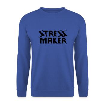 Stress Maker - Sweat-shirt Unisexe - bleu royal - Devant - Alina (178cm) & Michal (187cm)
