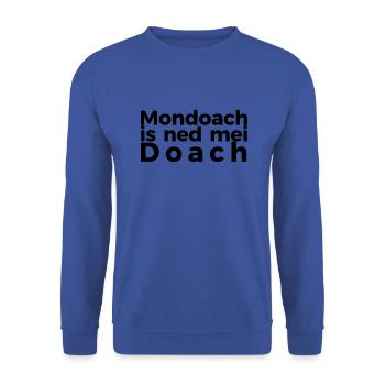 Mondoach montserrat - Unisex Pullover - Royalblau - Vorne - Alina (178cm) & Michal (187cm)