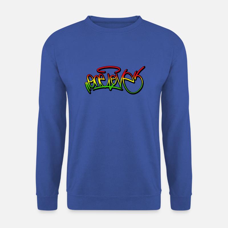 one love graffiti reggae rasta geschenk maske - Unisex Pullover - Royalblau