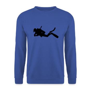 Diver - Unisex Sweatshirt - royal blue - Front - Alina (178cm) & Michal (187cm)