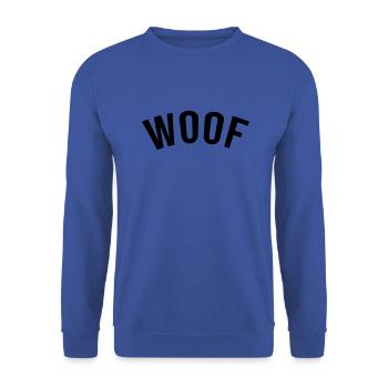 WOOF - Unisex Sweatshirt - royal blue - Front - Alina (178cm) & Michal (187cm)