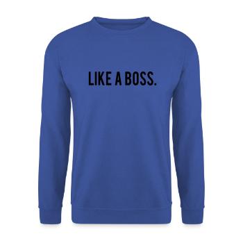 Like A Boss - Unisex Sweatshirt - royal blue - Front - Alina (178cm) & Michal (187cm)
