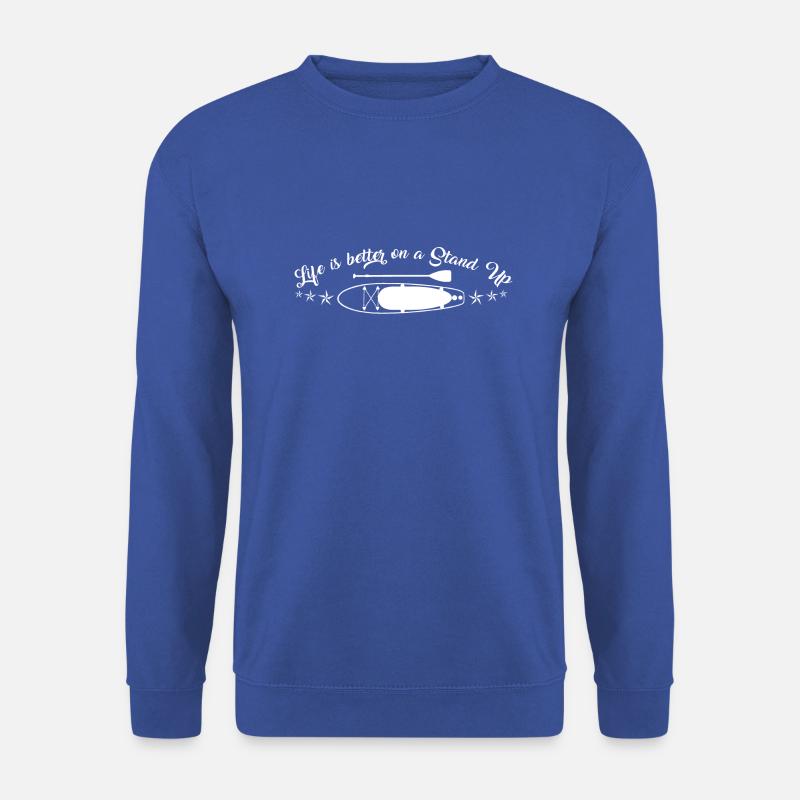 Stand Up Paddling SUP Shirt - Unisex Pullover - Royalblau