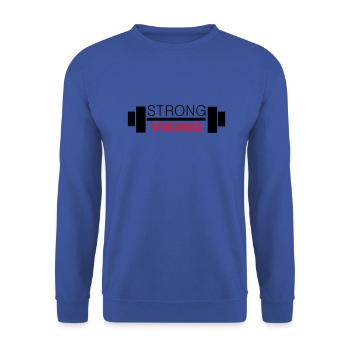 Strong Viking - Unisex Pullover - Royalblau - Vorne - Alina (178cm) & Michal (187cm)