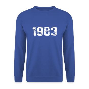 1983 - Unisex Pullover - Royalblau - Vorne - Alina (178cm) & Michal (187cm)