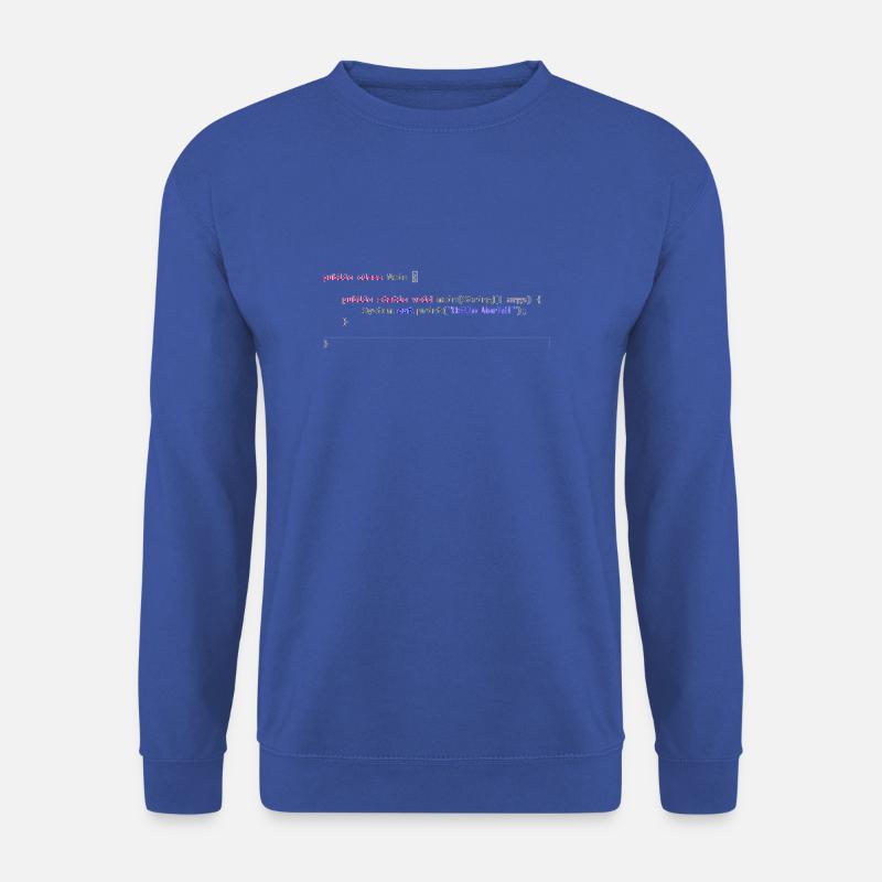 Java Hello World! Geschenkidee - Unisex Pullover - Royalblau