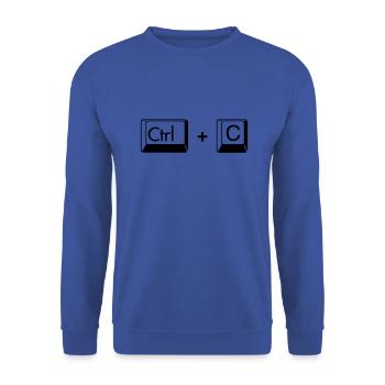 Copy Paste lustiges Geschenk für Zwillige - Unisex Pullover - Royalblau - Vorne - Alina (178cm) & Michal (187cm)