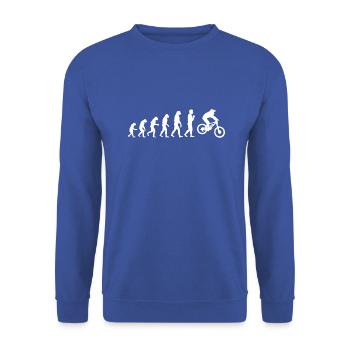 Downhill Fahrrad Evolution - Unisex Pullover - Royalblau - Vorne - Alina (178cm) & Michal (187cm)