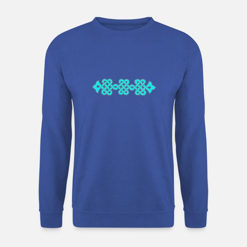 verschlungenes Ornament, türkis - Unisex Pullover - Royalblau