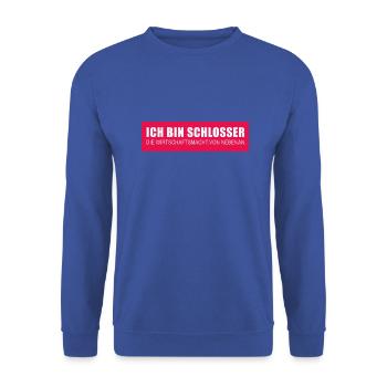 Locksmith and metal worker as a gift idea - Unisex Sweatshirt - royal blue - Front - Alina (178cm) & Michal (187cm)