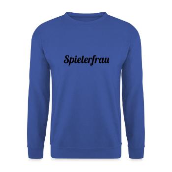 Spielerfrau 3 - Unisex Pullover - Royalblau - Vorne - Alina (178cm) & Michal (187cm)