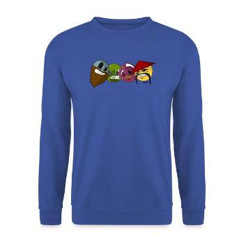 smileys - Unisex Sweatshirt - royal blue - Front - Alina (178cm) & Michal (187cm)